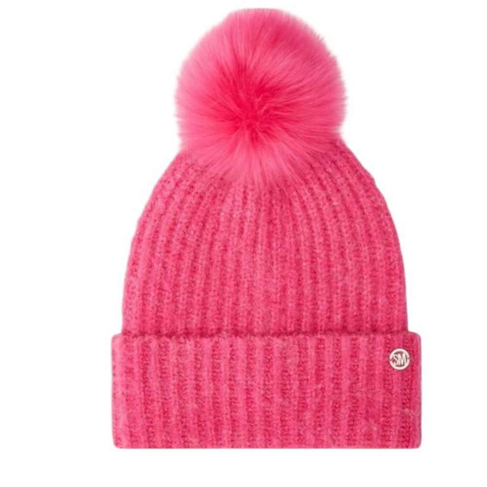 NWT Steve‎ Madden Women’s Bright Pink Knit Hat Gifts Stocking Stuffer